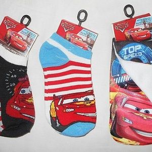 3 pairs of Disney Pixar Cars ankle booties socks